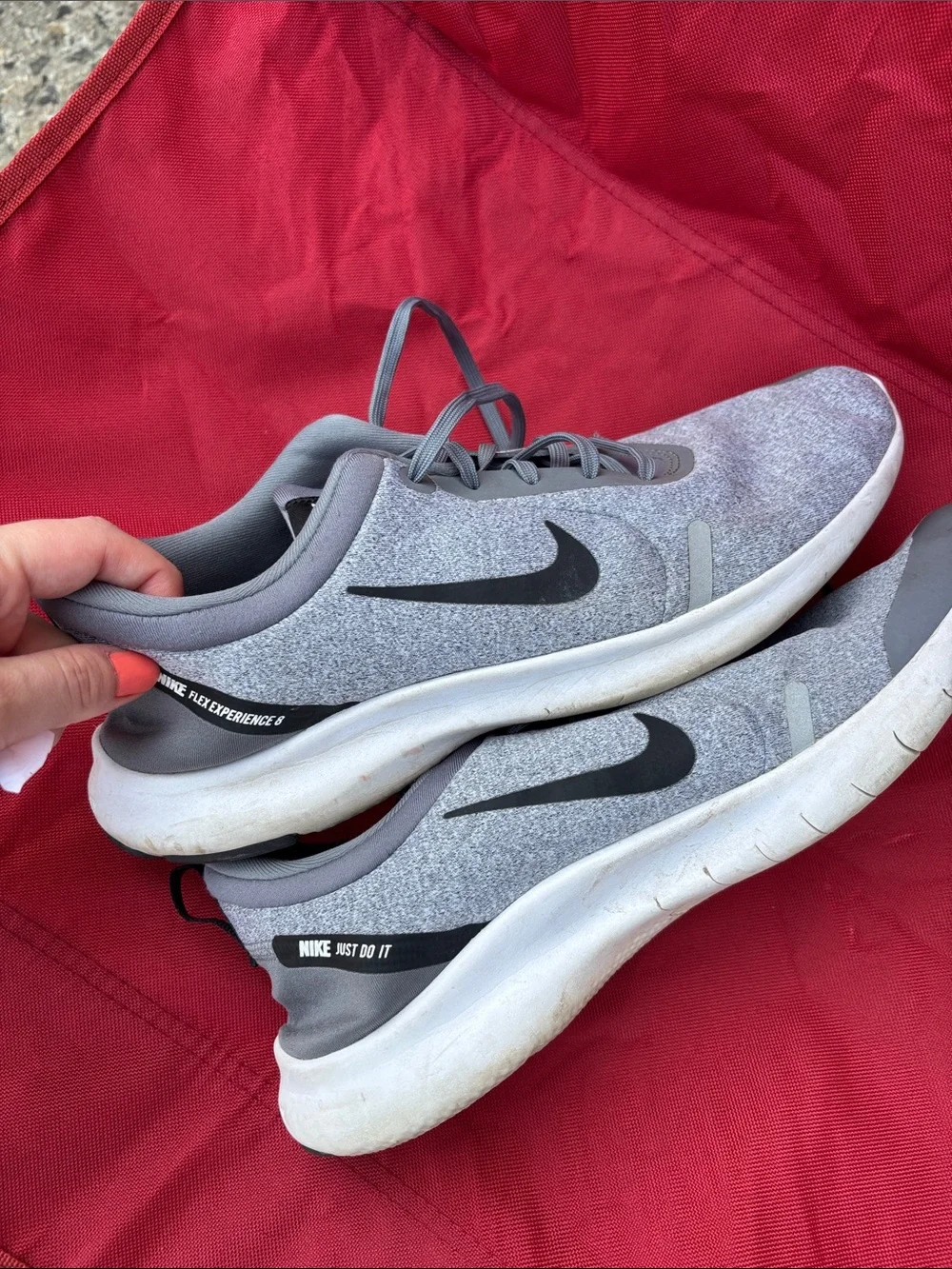 Nike Gray and Black Running Sneakers